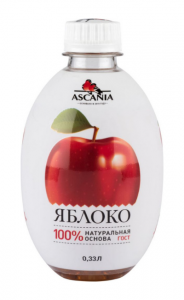 Безалкогольный напиток ASCANIA Яблоко ПЭТ  0,33л. 