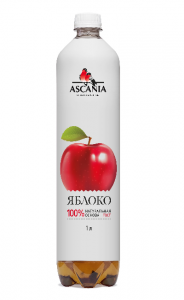 Безалкогольный напиток ASCANIA Яблоко ПЭТ 1 л. 