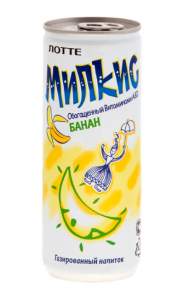 Молочный газированный напиток Милкис Банан ж/б 250 мл